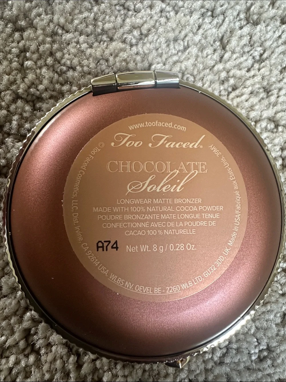 Too Faced Chocolate Soleil Matte Bronzer - chocolate NEW